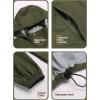 imageCOOFANDY Mens Rain Jacket Waterproof Packable Raincoat Lightweight Rain Shell Hood Travel Golf Hiking Cycling Zip PocketsArmy Green