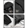 imageCOOFANDY Mens Rain Jacket Waterproof Packable Raincoat Lightweight Rain Shell Hood Travel Golf Hiking Cycling Zip PocketsBlack