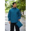 imageCOOFANDY Mens Rain Jacket Waterproof Packable Raincoat Lightweight Rain Shell Hood Travel Golf Hiking Cycling Zip PocketsBlue