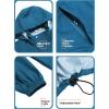 imageCOOFANDY Mens Rain Jacket Waterproof Packable Raincoat Lightweight Rain Shell Hood Travel Golf Hiking Cycling Zip PocketsBlue