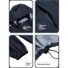 imageCOOFANDY Mens Rain Jacket Waterproof Packable Raincoat Lightweight Rain Shell Hood Travel Golf Hiking Cycling Zip PocketsDark Blue