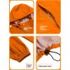 imageCOOFANDY Mens Rain Jacket Waterproof Packable Raincoat Lightweight Rain Shell Hood Travel Golf Hiking Cycling Zip PocketsOrange