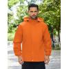imageCOOFANDY Mens Rain Jacket Waterproof Packable Raincoat Lightweight Rain Shell Hood Travel Golf Hiking Cycling Zip PocketsOrange