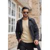 imageCOOFANDY Mens Ribbed Crewneck Sweater Long Sleeve Slim Fit Knitted Pullover SweaterBeige