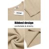 imageCOOFANDY Mens Ribbed Crewneck Sweater Long Sleeve Slim Fit Knitted Pullover SweaterBeige