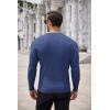 imageCOOFANDY Mens Ribbed Crewneck Sweater Long Sleeve Slim Fit Knitted Pullover SweaterBlue