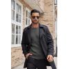 imageCOOFANDY Mens Ribbed Crewneck Sweater Long Sleeve Slim Fit Knitted Pullover SweaterDark Grey