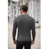 imageCOOFANDY Mens Ribbed Crewneck Sweater Long Sleeve Slim Fit Knitted Pullover SweaterDark Grey