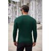 imageCOOFANDY Mens Ribbed Crewneck Sweater Long Sleeve Slim Fit Knitted Pullover SweaterGreen