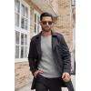 imageCOOFANDY Mens Ribbed Crewneck Sweater Long Sleeve Slim Fit Knitted Pullover SweaterLight Grey