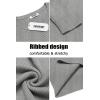 imageCOOFANDY Mens Ribbed Crewneck Sweater Long Sleeve Slim Fit Knitted Pullover SweaterLight Grey