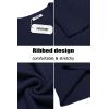 imageCOOFANDY Mens Ribbed Crewneck Sweater Long Sleeve Slim Fit Knitted Pullover SweaterNavy Blue