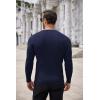 imageCOOFANDY Mens Ribbed Crewneck Sweater Long Sleeve Slim Fit Knitted Pullover SweaterNavy Blue