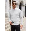 imageCOOFANDY Mens Ribbed Crewneck Sweater Long Sleeve Slim Fit Knitted Pullover SweaterWhite