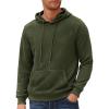 imageCOOFANDY Mens Hooded Sweatshirt Long Sleeve Quilted Sweatshirt Casual Fashion Pullover Hoodies with PocketArmy Green