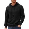imageCOOFANDY Mens Hooded Sweatshirt Long Sleeve Quilted Sweatshirt Casual Fashion Pullover Hoodies with PocketBlack
