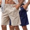Linen Khaki/Navy Blue