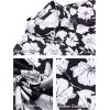 imageCOOFANDY Hawaiian Shirt for Men Floral Tropical Shirts Short Sleeve Casual Button Down Beach ShirtBlack  White