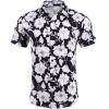 imageCOOFANDY Hawaiian Shirt for Men Floral Tropical Shirts Short Sleeve Casual Button Down Beach ShirtBlack  White