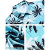 imageCOOFANDY Hawaiian Shirt for Men Floral Tropical Shirts Short Sleeve Casual Button Down Beach ShirtLight Blue