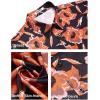 imageCOOFANDY Hawaiian Shirt for Men Floral Tropical Shirts Short Sleeve Casual Button Down Beach ShirtOrangefloral