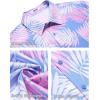imageCOOFANDY Hawaiian Shirt for Men Floral Tropical Shirts Short Sleeve Casual Button Down Beach ShirtPinkBlueleaf