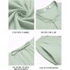 imageCOOFANDY Mens 2 Pieces Cotton Linen Sets Short Sleeve Casual Henley Shirt Summer Beach Pants Lounge Vacation Outfits SetLight Green