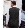 imageCOOFANDY Mens Layered Suit Vest Business Dress Vests Formal Wedding Waistcoat Slim FitBlack Plaid