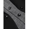 imageCOOFANDY Mens Layered Suit Vest Business Dress Vests Formal Wedding Waistcoat Slim FitBlack Plaid