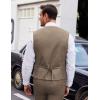 imageCOOFANDY Mens Layered Suit Vest Business Dress Vests Formal Wedding Waistcoat Slim FitBrown