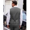 imageCOOFANDY Mens Layered Suit Vest Business Dress Vests Formal Wedding Waistcoat Slim FitDark Gray