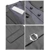 imageCOOFANDY Mens Layered Suit Vest Business Dress Vests Formal Wedding Waistcoat Slim FitDark Gray