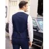 imageCOOFANDY Mens Layered Suit Vest Business Dress Vests Formal Wedding Waistcoat Slim FitNavy