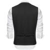 imageCOOFANDY Mens Layered Suit Vest Business Dress Vests Formal Wedding Waistcoat Slim FitPure Black