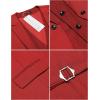 imageCOOFANDY Mens Layered Suit Vest Business Dress Vests Formal Wedding Waistcoat Slim FitRed