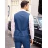 imageCOOFANDY Mens Layered Suit Vest Business Dress Vests Formal Wedding Waistcoat Slim FitRoyal Blue
