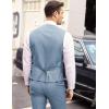 imageCOOFANDY Mens Layered Suit Vest Business Dress Vests Formal Wedding Waistcoat Slim FitSky Blue