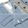 imageCOOFANDY Mens Layered Suit Vest Business Dress Vests Formal Wedding Waistcoat Slim FitSky Blue