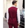 imageCOOFANDY Mens Layered Suit Vest Business Dress Vests Formal Wedding Waistcoat Slim FitWine Red