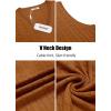 imageCOOFANDY Mens Sweater Vest V Neck Slim Fit Cable Knitted Sleeveless Pullover SweaterCaramel