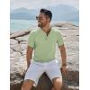 imageCOOFANDY Mens Henley Shirts Short Sleeve Casual Button Down Shirts Lightweight Summer Basic TeeGreen