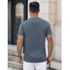 imageCOOFANDY Mens Henley Shirts Short Sleeve Casual Button Down Shirts Lightweight Summer Basic TeeMidnight Blue