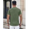 imageCOOFANDY Mens Henley Shirts Short Sleeve Casual Button Down Shirts Lightweight Summer Basic TeeOlive Green