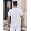 imageCOOFANDY Mens Henley Shirts Short Sleeve Casual Button Down Shirts Lightweight Summer Basic TeeWhite