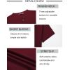 imageCOOFANDY Mens Henley Shirts Short Sleeve Casual Button Down Shirts Lightweight Summer Basic TeeWine Red