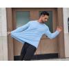 imageCOOFANDY Mens Sun Protection Shirts Long Sleeve Rash Guard Swim TShirts Lightweight Quick Dry Fishing Shirts2 Packlight Grey  Light Blue