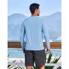 imageCOOFANDY Mens Sun Protection Shirts Long Sleeve Rash Guard Swim TShirts Lightweight Quick Dry Fishing Shirts2 Packlight Grey  Light Blue