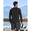 imageCOOFANDY Mens Sun Protection Shirts Long Sleeve Rash Guard Swim TShirts Lightweight Quick Dry Fishing ShirtsBlack