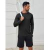 imageCOOFANDY Mens Sun Protection Shirts Long Sleeve Rash Guard Swim TShirts Lightweight Quick Dry Fishing ShirtsBlack