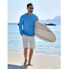 imageCOOFANDY Mens Sun Protection Shirts Long Sleeve Rash Guard Swim TShirts Lightweight Quick Dry Fishing ShirtsBlue